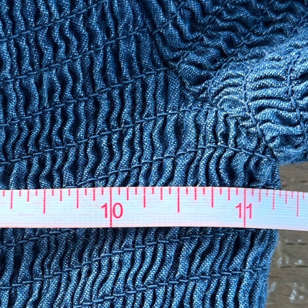 🦋 Francesca’s Blue Rain Wide-Leg Denim Jumpsuit - Picture 8 of 11